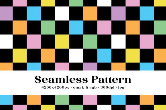 Download Black &amp; Multicolor Checkered Pattern - Multicolor Collection