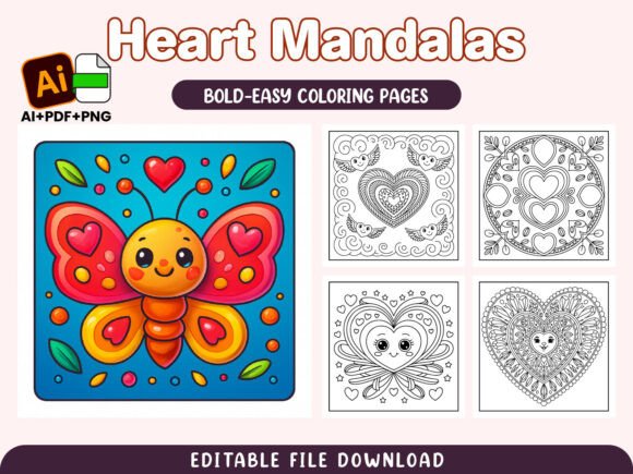 Download Heart Mandalas Intricate Coloring Pages - Mandalas Collection