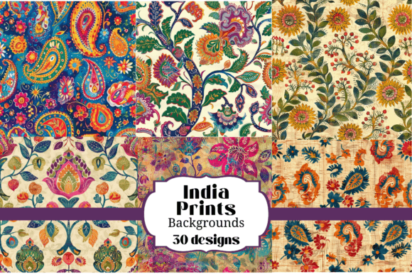 Download 30 Colorful India Prints Seamless - India Collection