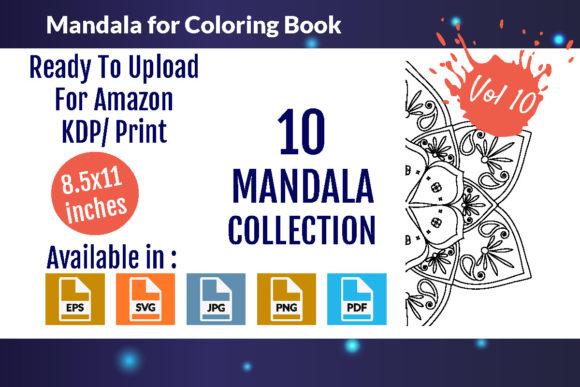 Download Mandalas for Coloring Book Vol - 10 - Mandalas Collection