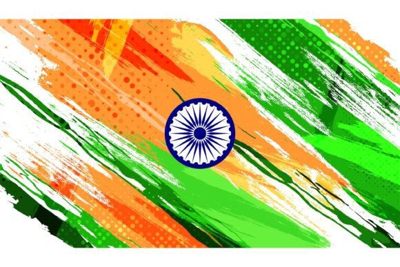 Download India Flag Background with Brush Style - Premium Resources